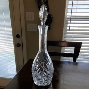 Cut crystal glass wine decanter